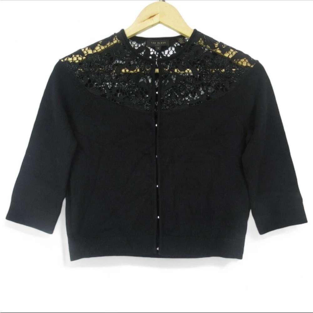 Ted Baker embellished beaded wool cardigan